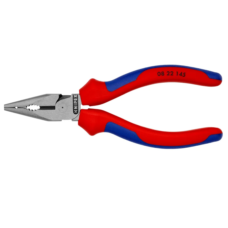 KNIPEX 08 22 145 Needle-Nose Combination Pliers 145mm Length High Leverage Joint Plier Long Service Life and Stable Tips