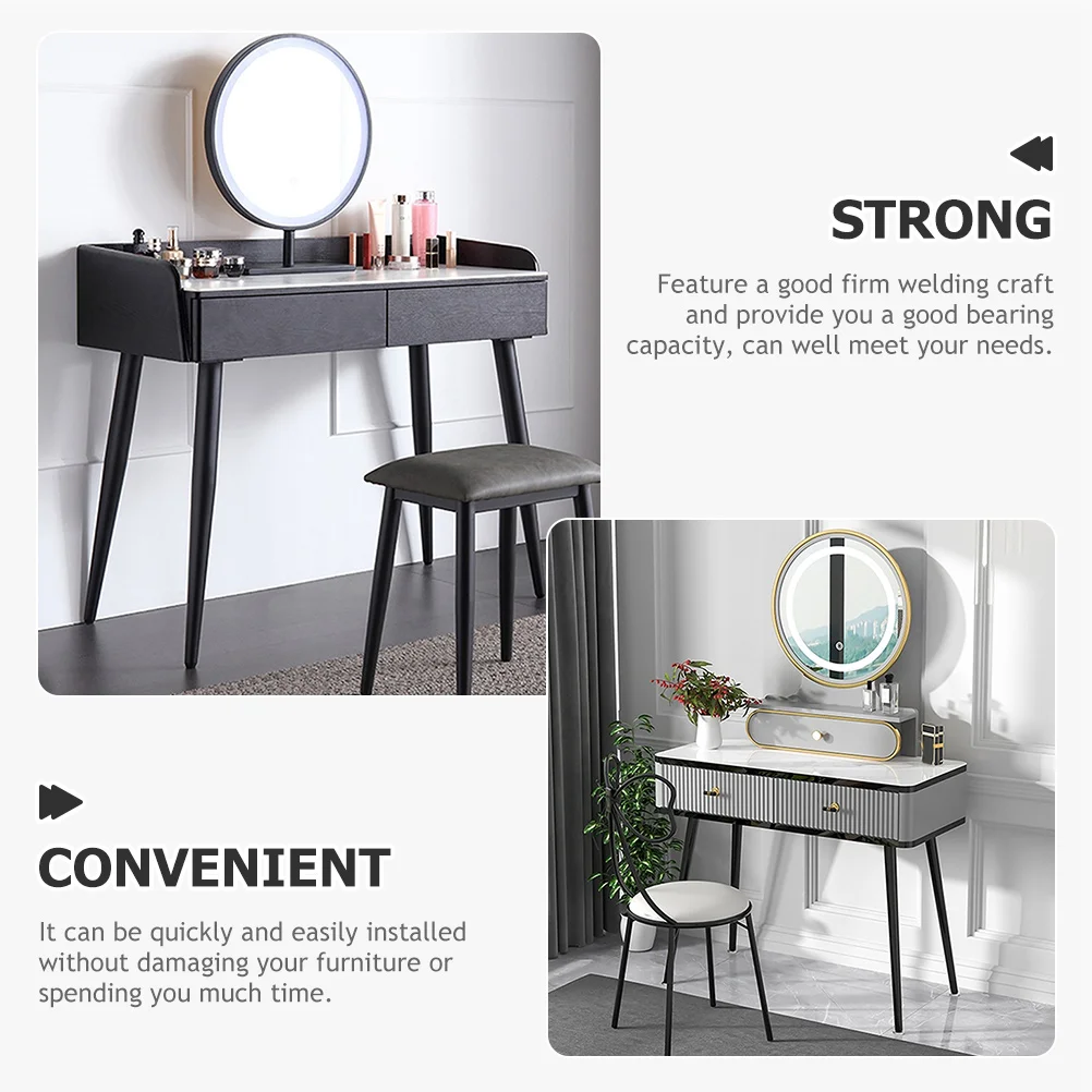 

2pcs Furniture Legs 45cm Dull Black Sloping Cone Table Desk Dresser Sofa Couch Bed Coffee Sturdy Welding Capacity