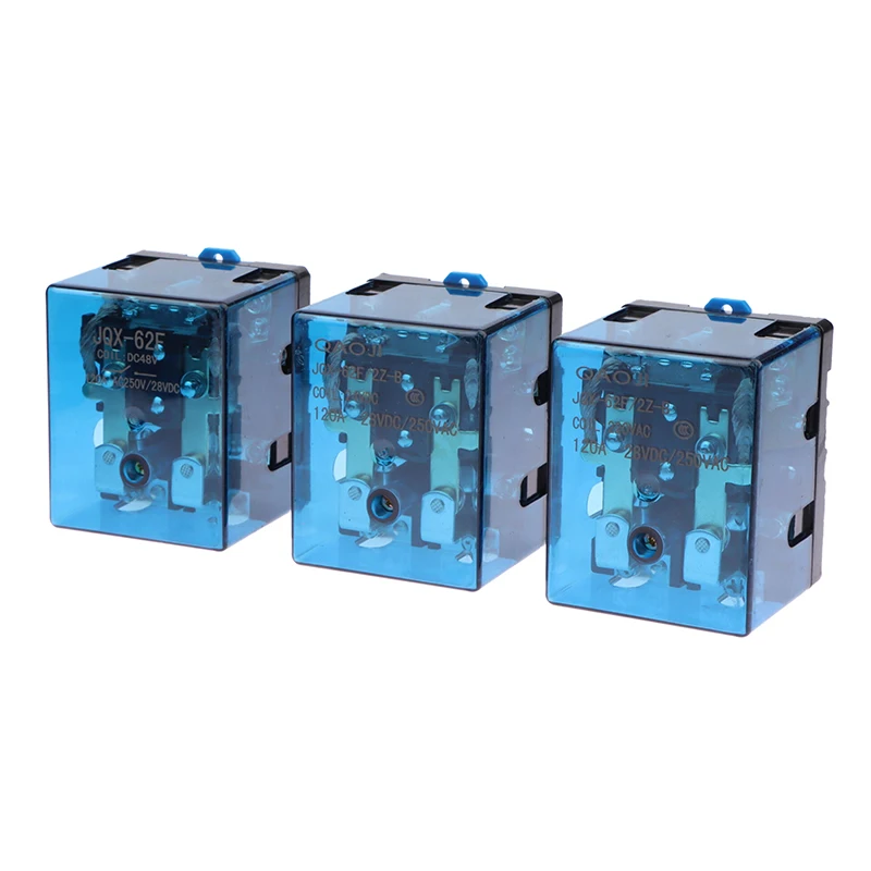 Silver Contact JQX-62F 2Z 80A/120A High-power Relay DC12V DC24V DC48V AC110V AC220V Flame Retardant