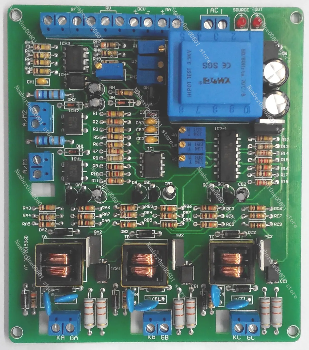 Three Phase Semi-controlled SCR Trigger Panel Half-controlled Thyristor Trigger Board AT-3G-3801B-0