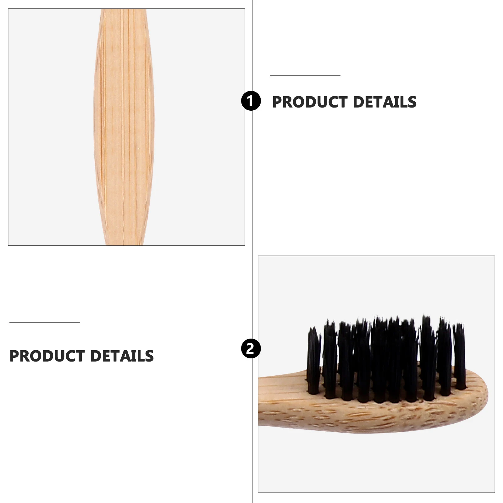 

6pcs Bamboo Toothbrush Eco friendly Black Tooth Brush Bristles Soft Child al Health Plaque Removal Family Gift