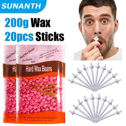 Portable Nose Wax Kit for Man and Women Painless Paper-Free Nose Hair Removal Cleaning Waxing Beans Depilation Kit Nose Clipper