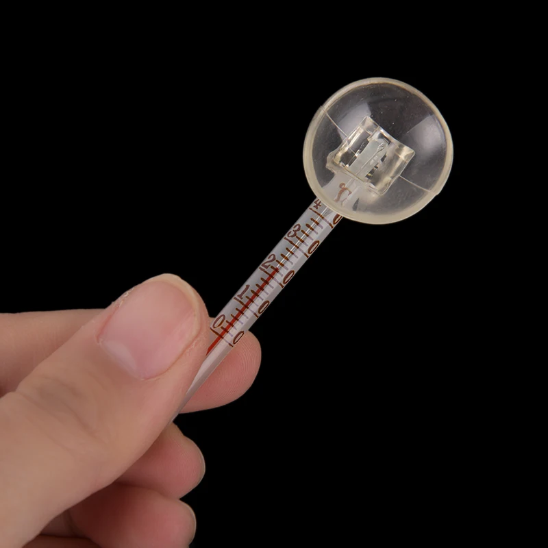 Glass meter aquarium fish tank water temperature thermometer suction cup