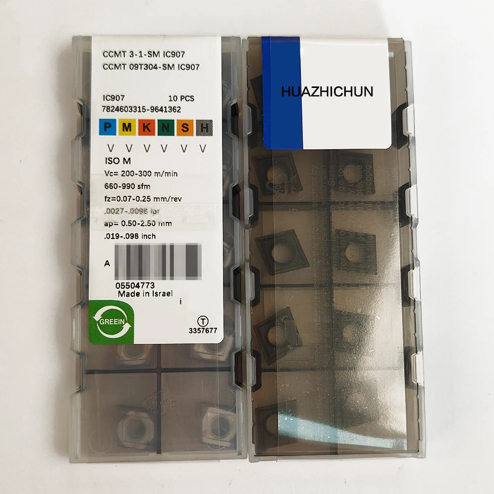 

HUAZHICHUN CCMT 09T304-SM IC907 Milling Inserts Turning Tools