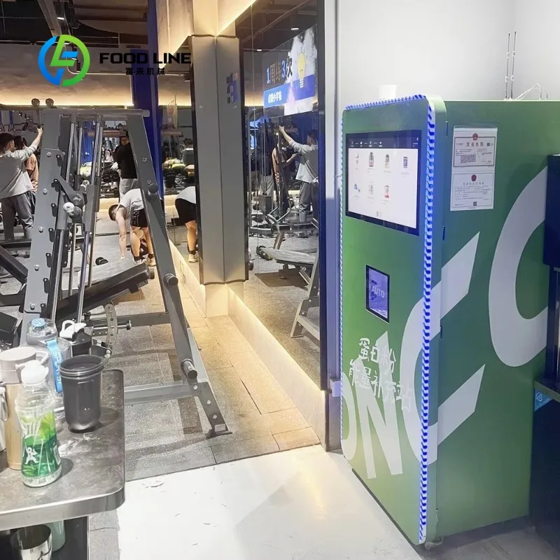 Op maat gemaakte touchscreen-shake-gym-koffie-eiwitshake-automaat