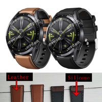20mm 22mm Leather Silicone Strap For Huawei Watch GT 3 42mm 46mm Sport Strap For Huawei GT 2 Pro/GT3 Pro 43mm/GT Runner/2E Band