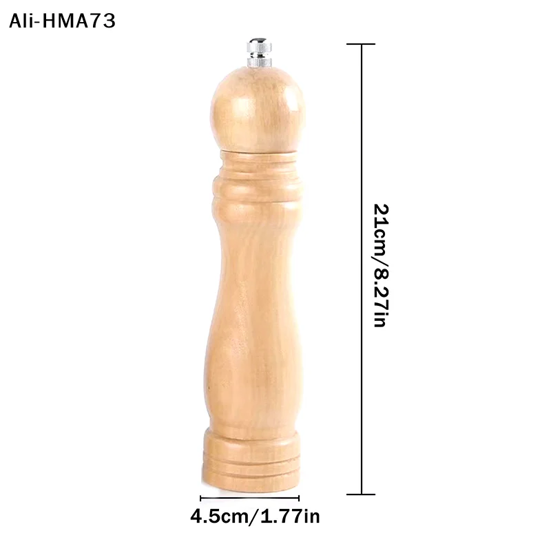 เครื่องบดพริกไทยไม้, ปรับความละเอียดได้ 6/8/10 นิ้ว, เครื่องบดพริกไทยไม้, กลไกบดเซรามิก, เครื่องบดเกลือ