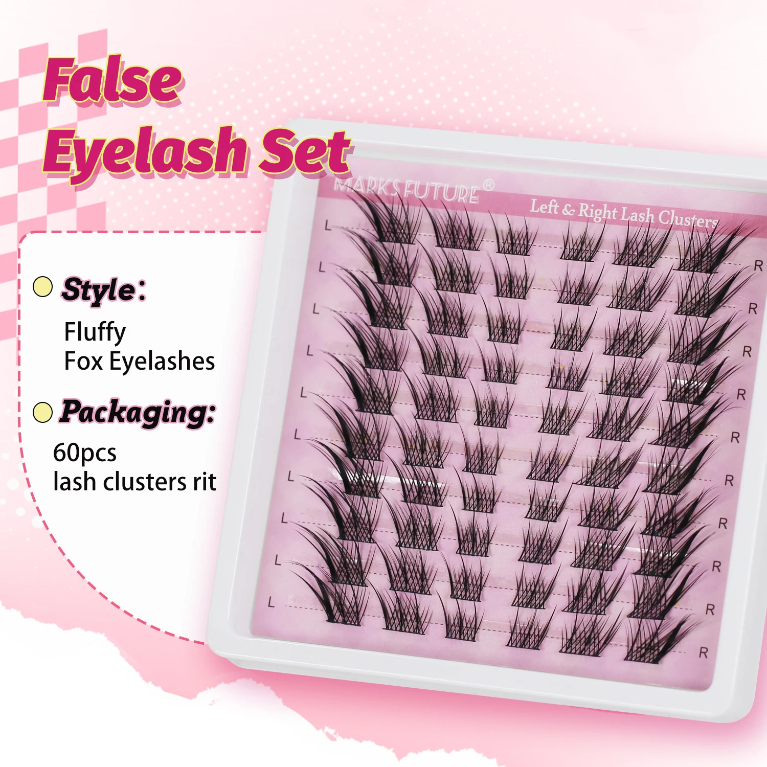 Natürliche Wimpernbüschel DIY Wimpernverlängerung Schlankes 3D Katzenaugen-Wimpernbüschel Links und Rechts C-förmig Einzeln – Detail 2