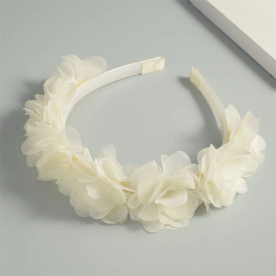 Fashion sweet Flower Headband For Women Pink Girls Hairband Hair Hoop Kids Princess Headdress Hair Accessories Flower Headwear