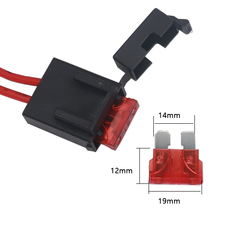 【1Set】Large size Mini Standard Micro2 Size ACC Fuse Box Fuse Extension Cord 16AWG 32V With Standard Blade Fuse