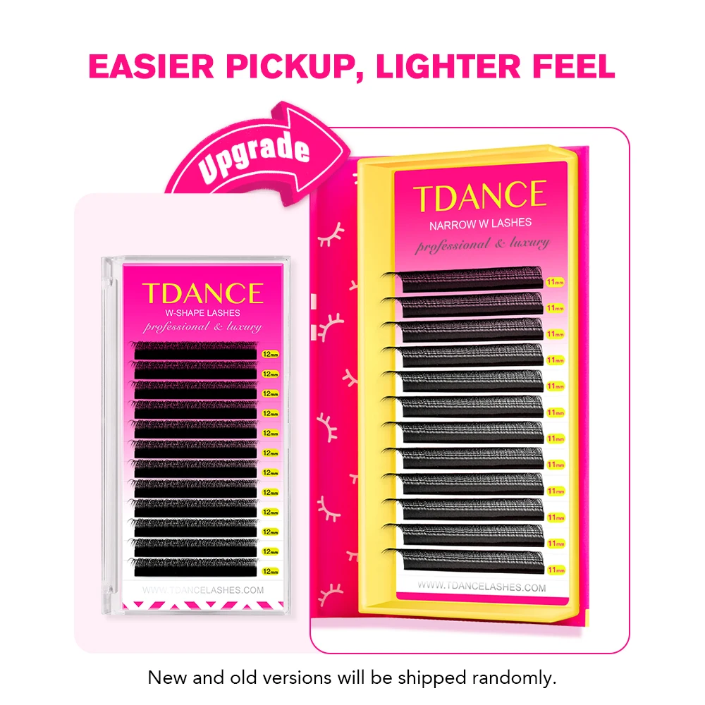 TDANCE Neue Schmale 3D 4D 5D W Wimpernverlängerung Volumenfächer 0.07 C/D Handgemachte V-Form Wimpern Natürliche Dichte Faux Mink Wimpern – Detail 6