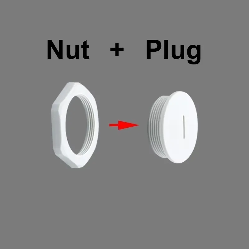 Plastic Waterproof Plug with Nuts M12 M16 M18 M20 M22 M24 M25 M27 M32 IP67 Waterproof Nylon Thread Hole Seal Gland Black White