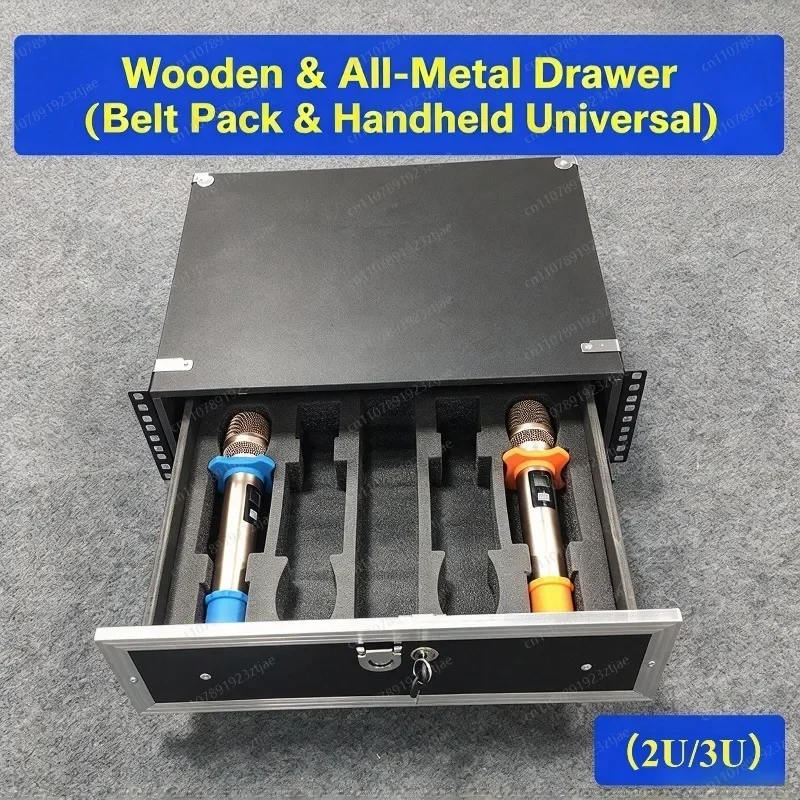 2U or 3U 19 Inch Rack Drawer with Lock, Sliding Storage Drawer for Flight Case & Server Cabinet