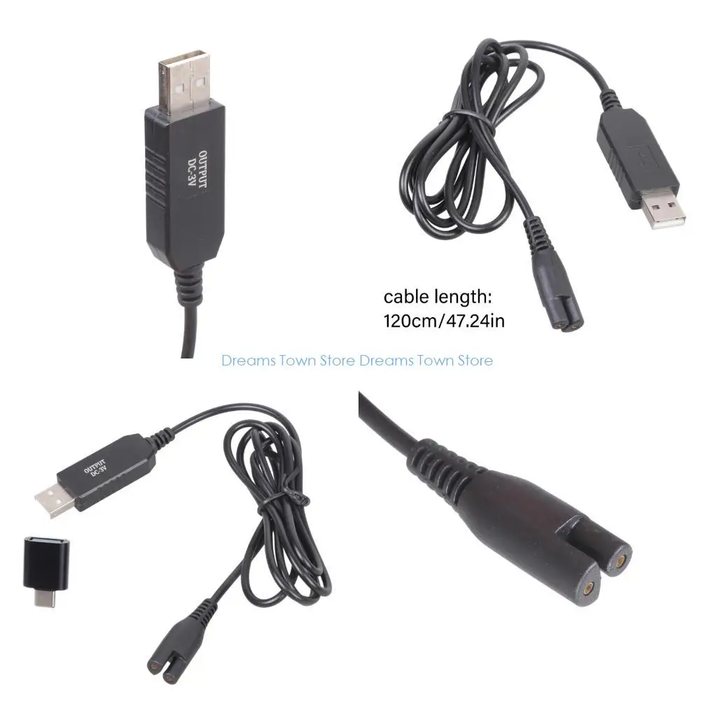 

HX6A Type C USB Replacement Power Cord For Cordless Orals Irrigator Charging 3V 1.2m Travel Friendly Chargers Cable
