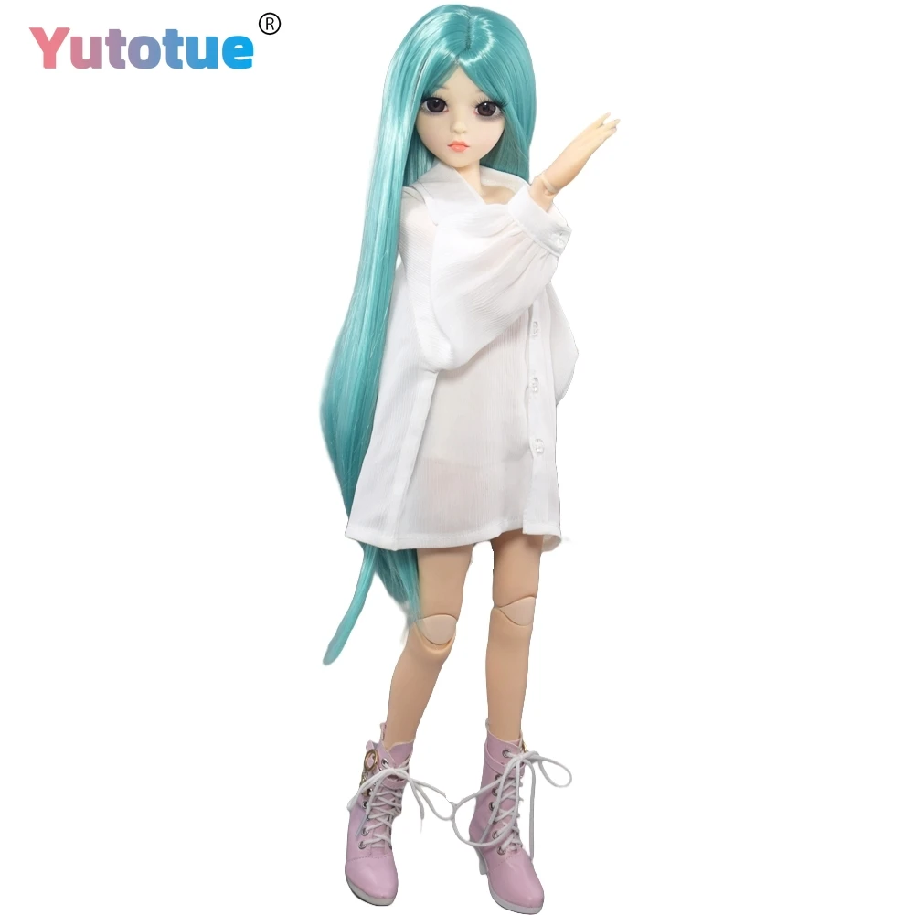 

YUTOTUE 1/3 BJD кукла игрушка 24-дюймовая кукла для девочек макияж для лица длинные прямые волосы парики рубашка обувь полный комплект реалистичный