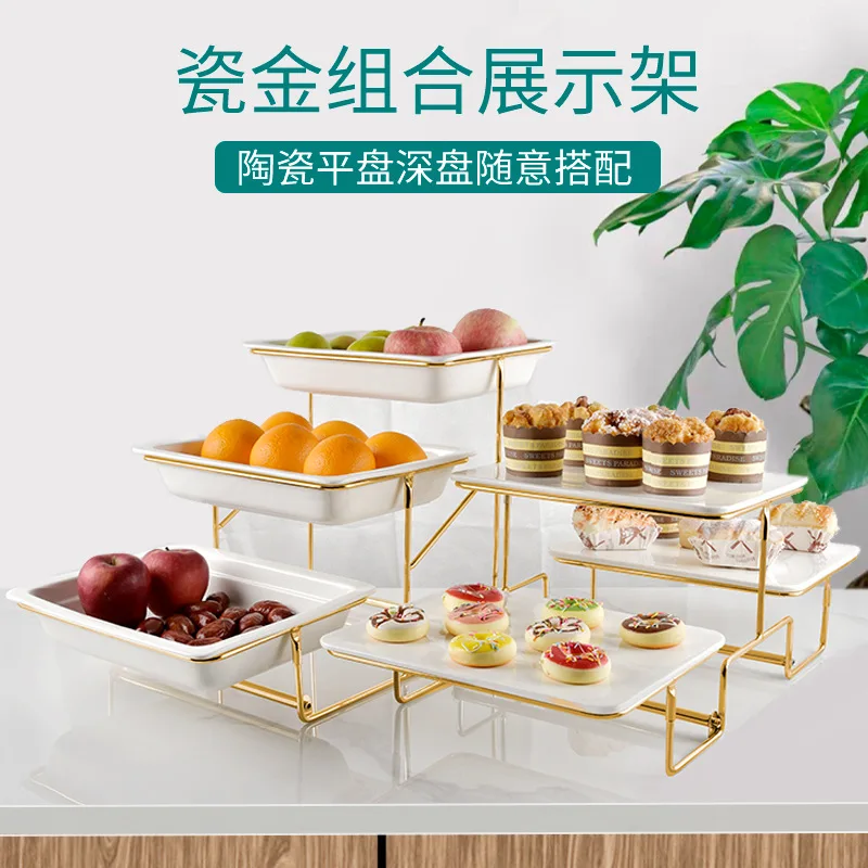 3 tier cake holder stand,stainless steel display stand for cupcake dessert fruit-holiday party buffet serving tray/ platter rack