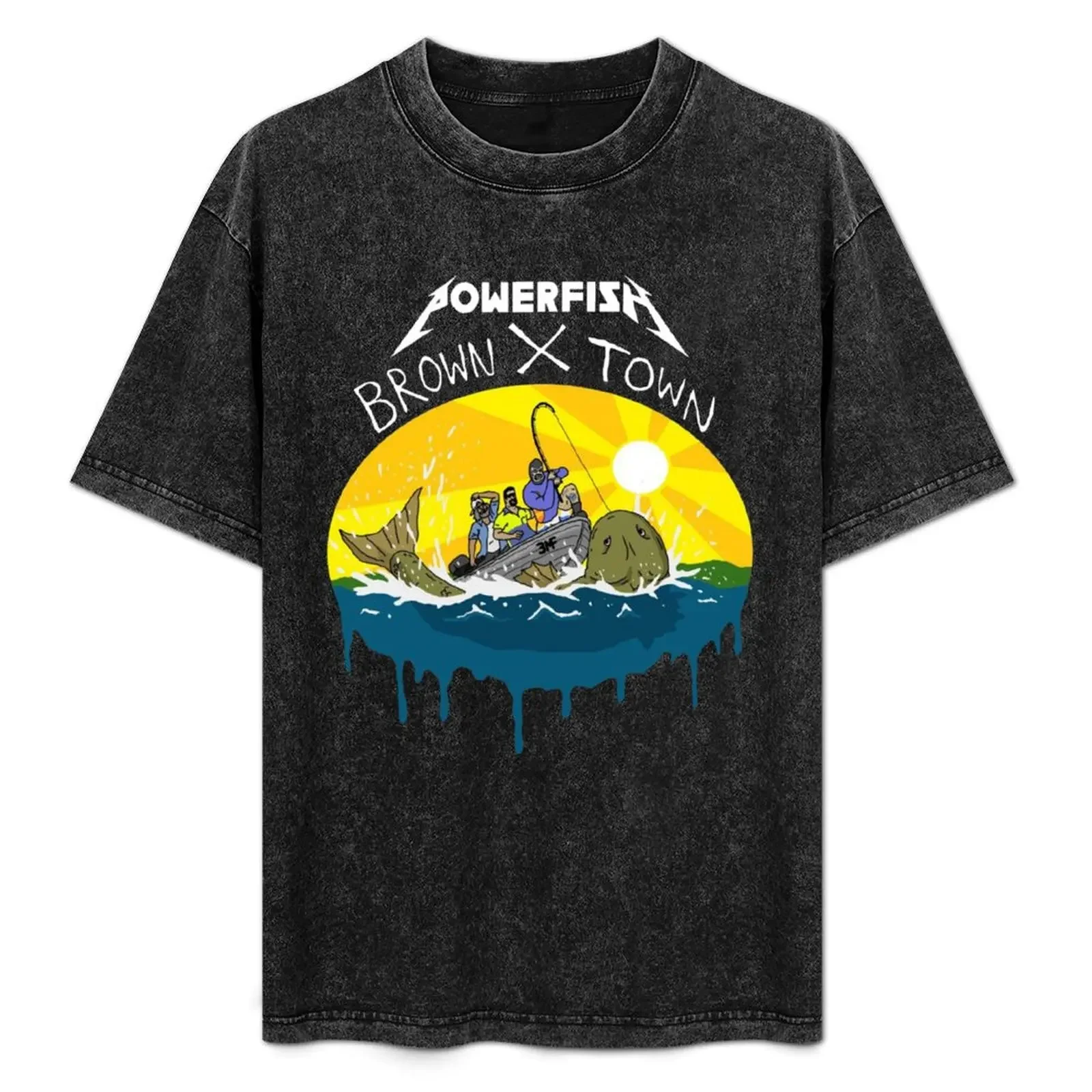 

powerfish T-Shirt Casual Graphic Print Tee