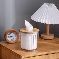 Home Supplies Wall Mounted Toilet Paper Holder Plastic Round Tissue Box Waterproof Paper Shelf Bathroom