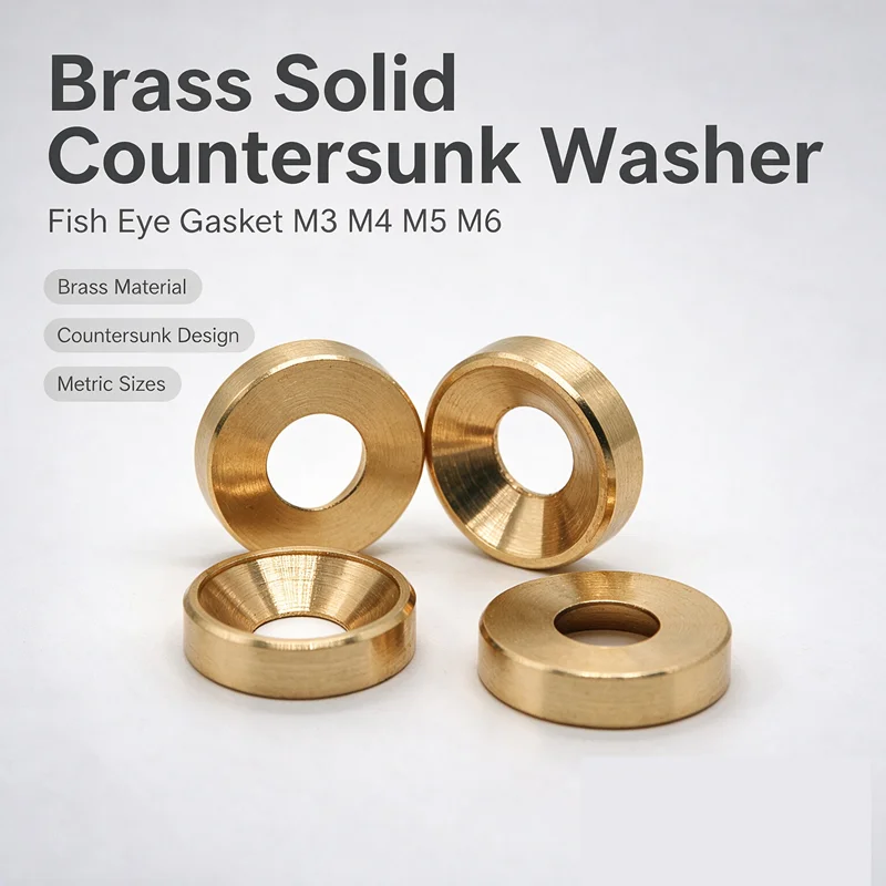 Brass Solid Countersunk Washer Fish Eye Gasket Concave Curved Washer M3 M4 M5 M6 Furniture Decoration Connection Hardware