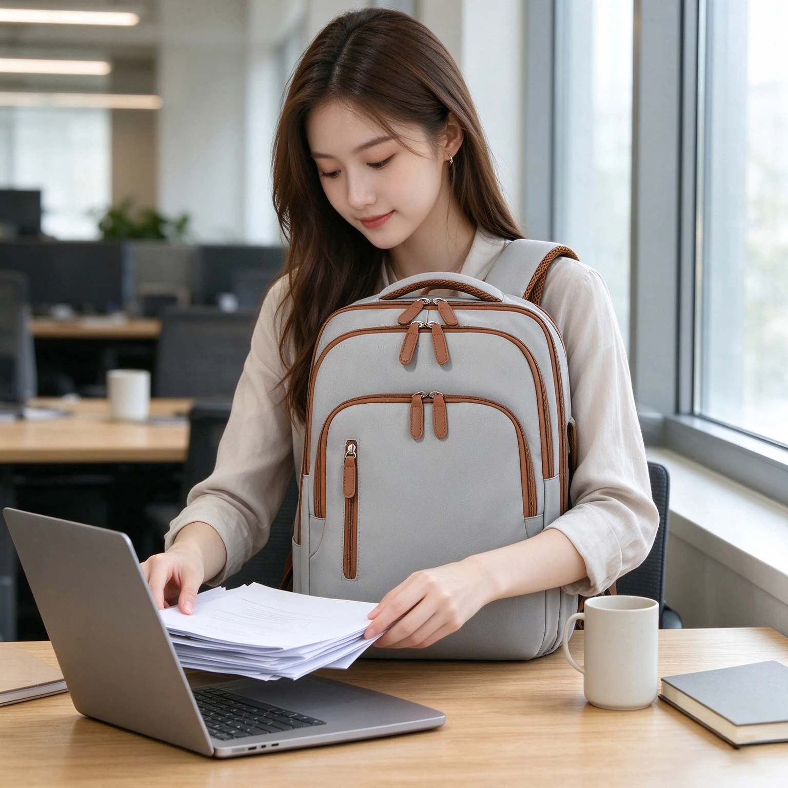 Hochwertiger Schulrucksack für Mädchen, stilvolle Schultasche für Schüler der Sekundarstufe und Studenten, geräumiger Laptop-Rucksack für Jungen, geeignet für Geschäftsreisen, den täglichen Weg zur