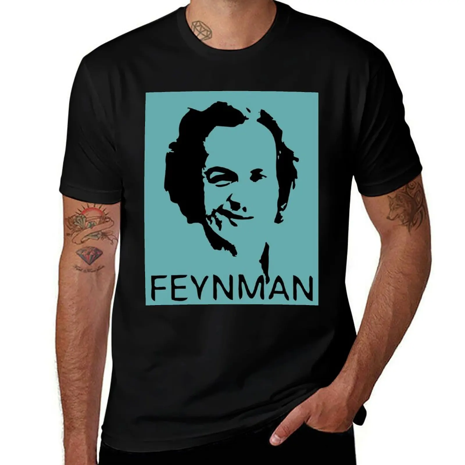 Richard Feynman T-Shirt tops vintage anime shirt t shirt men 100℅ cotton