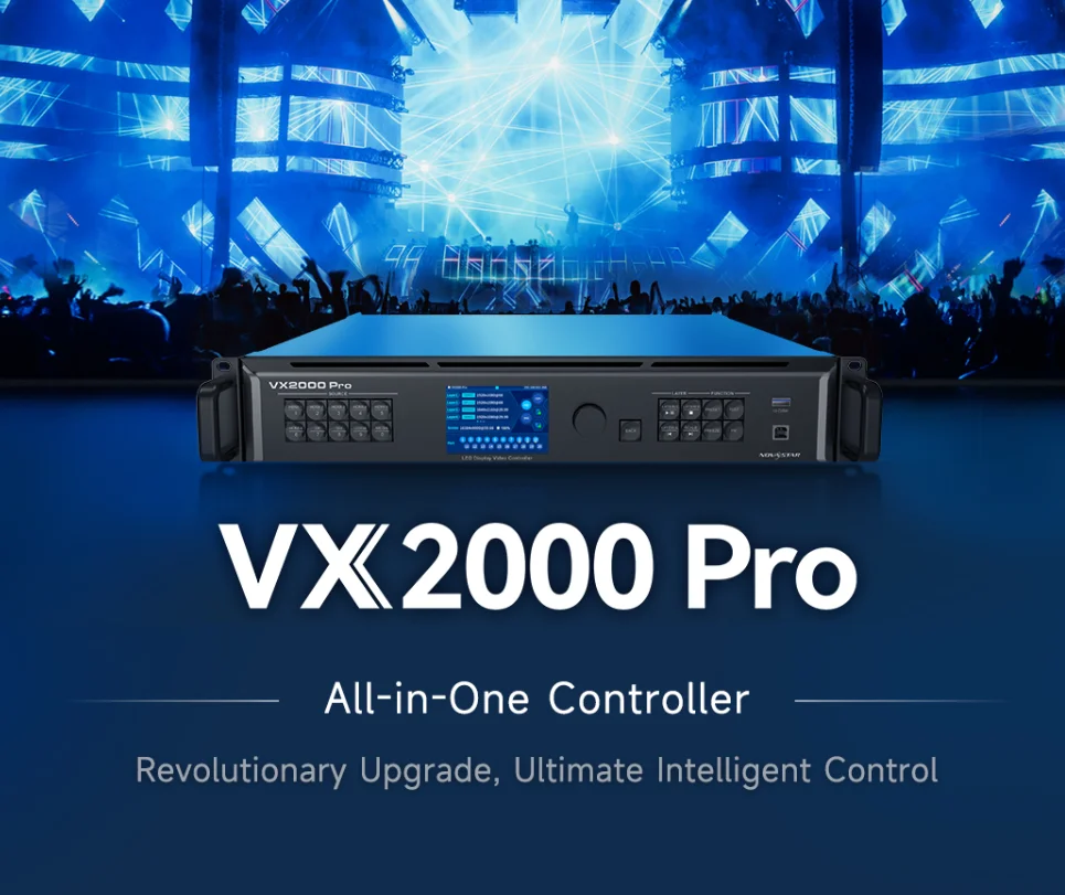 New in stock NovaStar VX2000 Pro All in One Controller real 4k input Up to 12x 2K layers or 3x 4K layers 13 million pixels