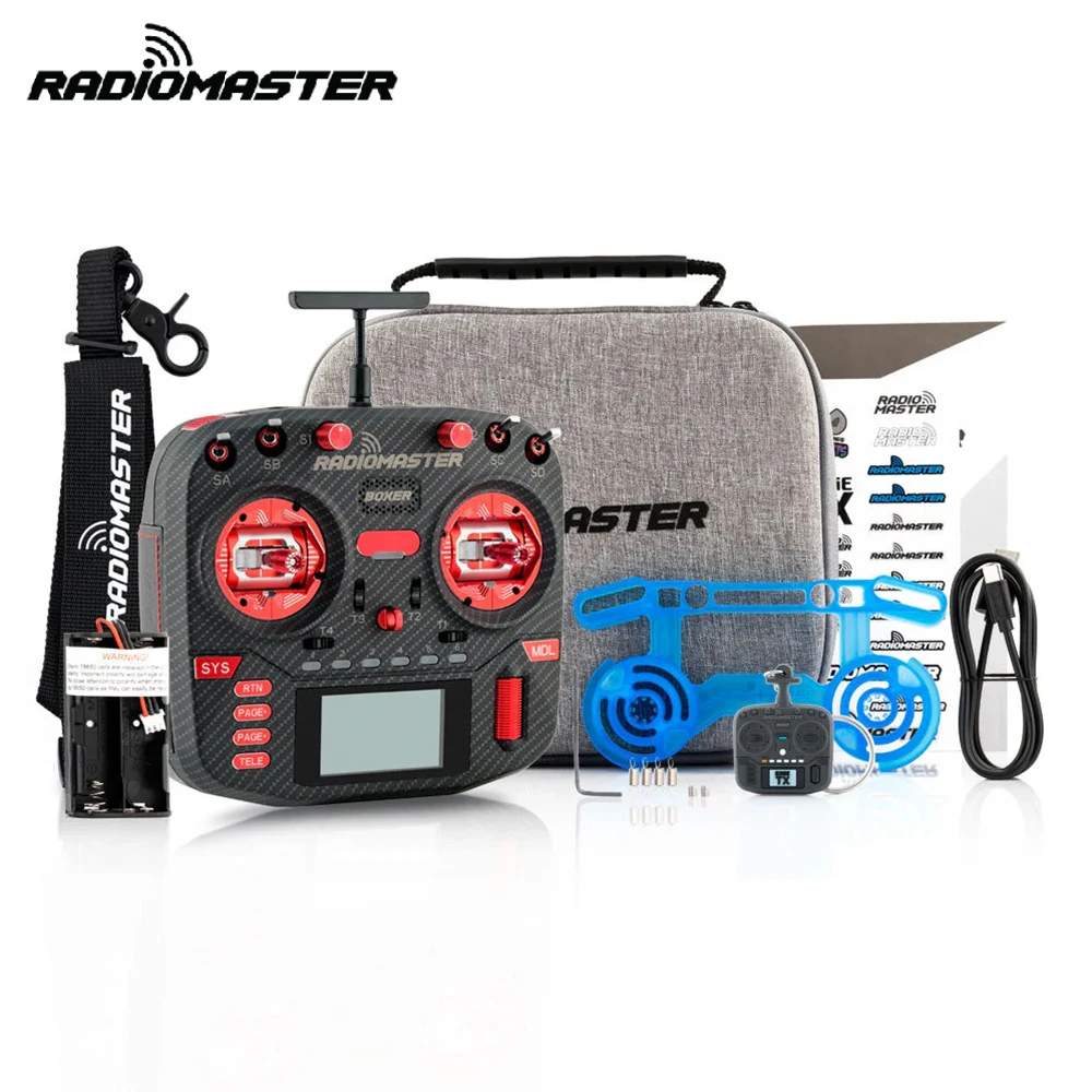 

RadioMaster Boxer Max версия с ЧПУ AG01 Hall Gimbals из углеродного волокна ExpressLRS 2,4G 16-канальный передатчик с дистанционным управлением
