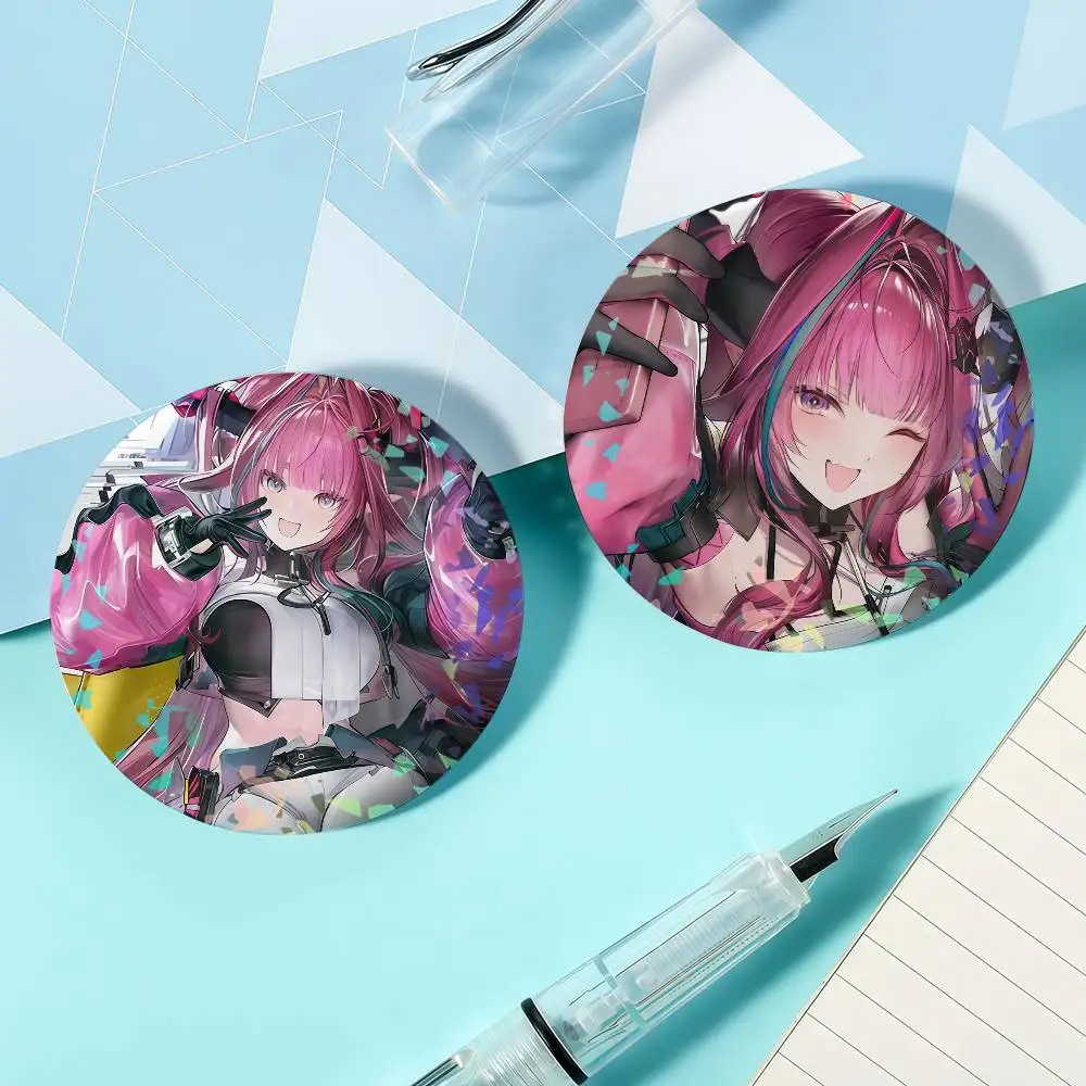 Game Arknights Endfield Yvonne Laser Badge Lapel Pins for Backpacks Briefcase Brooch Clothes Gifts