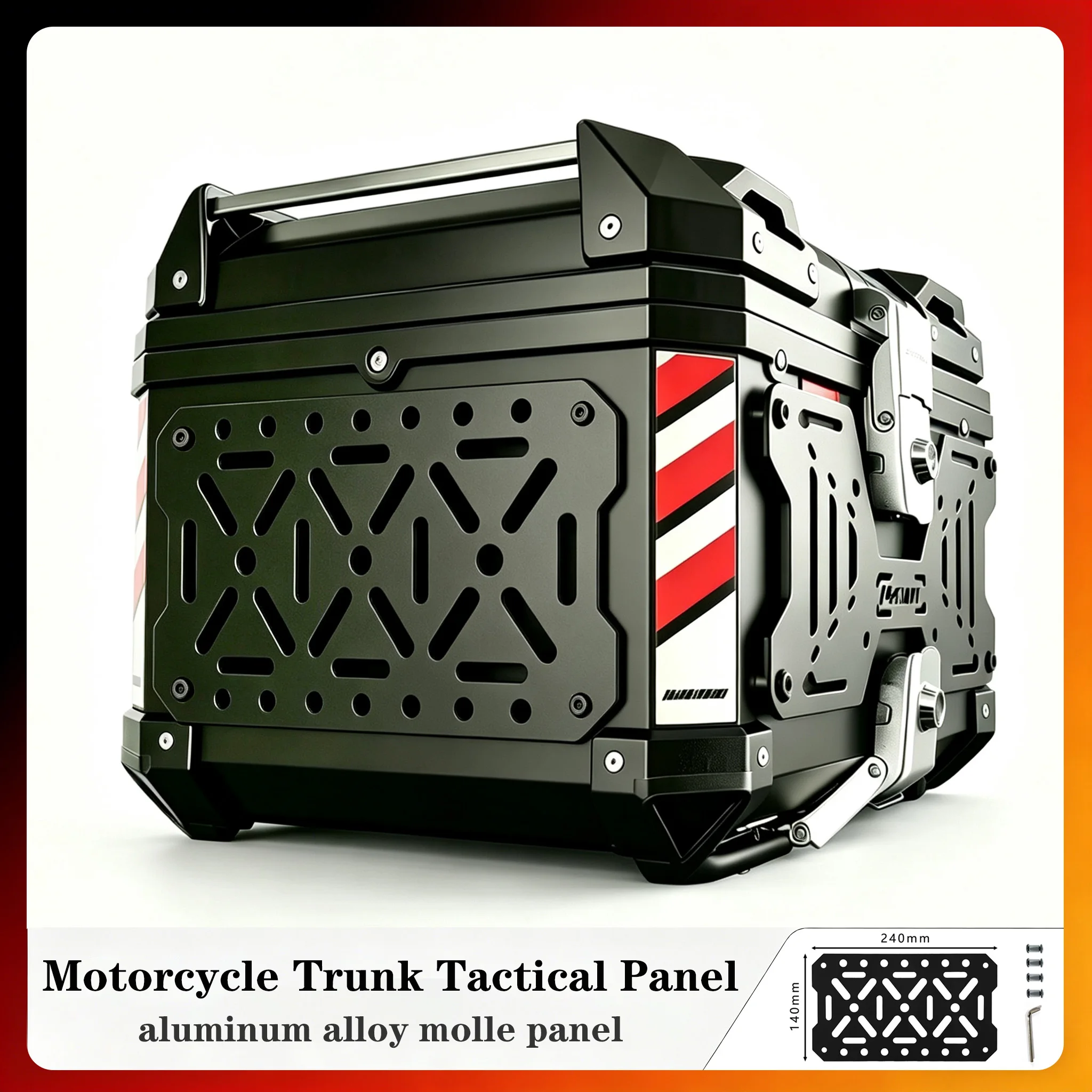

Motorcycle Trunk Tactical Panel Quick-Mounting aluminum alloy Waterproof Molle Panel Universal Side Box Organizer Modular Storag