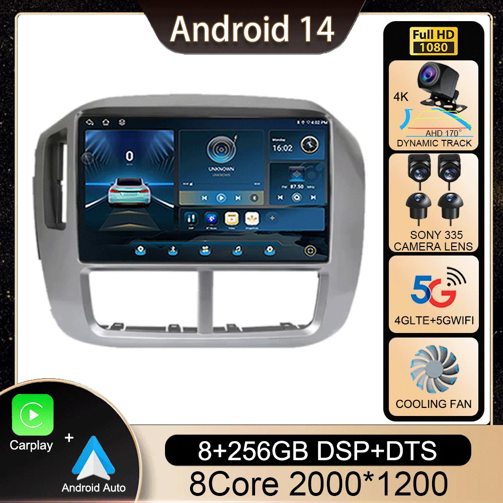 

Автомобильное радио Android 14 для Honda Pilot 2006-2008, стерео видео, мультимедийный плеер, навигация, GPS, Wi-Fi BT 4G, беспроводной Carplay Auto