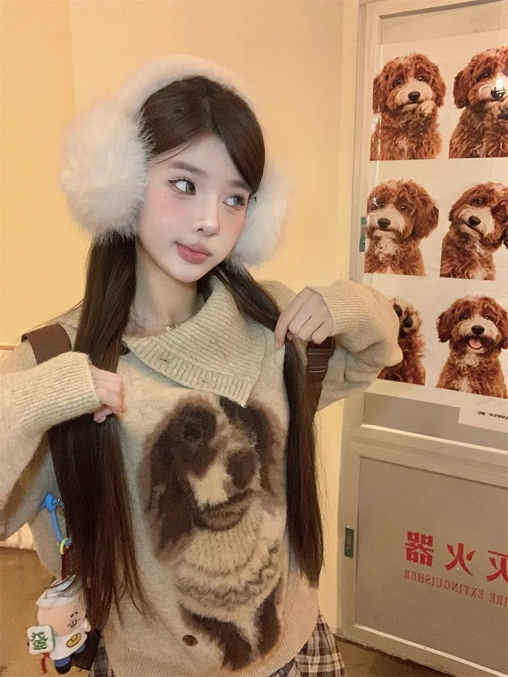 

Pullovers Womens Funny Cat Winter Snowflake Reindeer Christmas Holiday Festive Pattern Warm Thick Knitted Sweaters Jumpers Tops