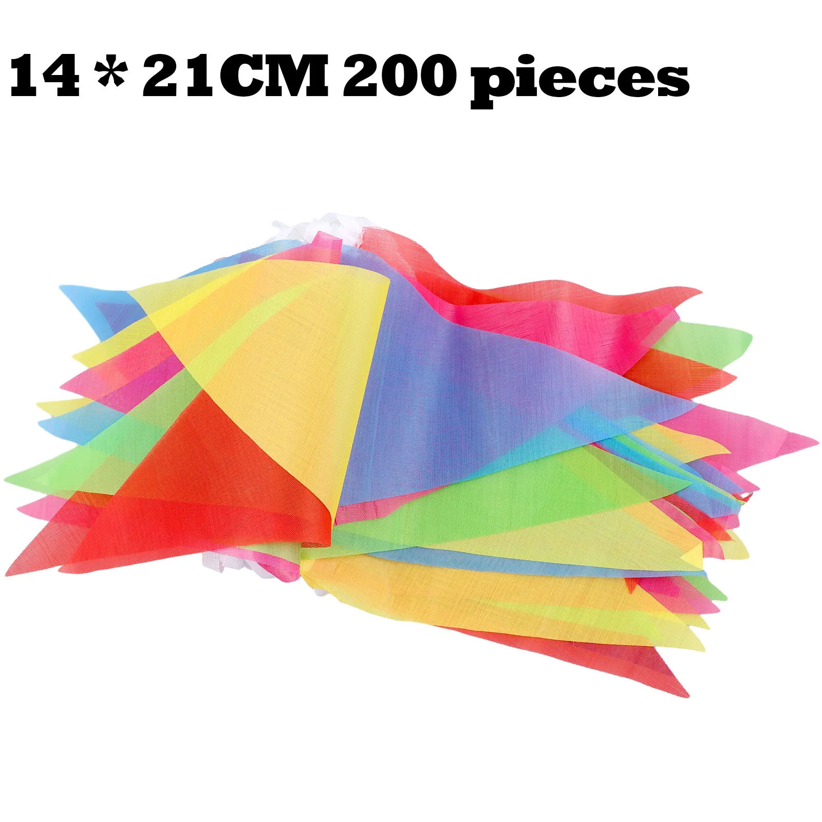 200 stuks kleurrijke doek stof wimpel gors banner vieren vlag hangende banners partij kinderkamer decoratie slinger gors