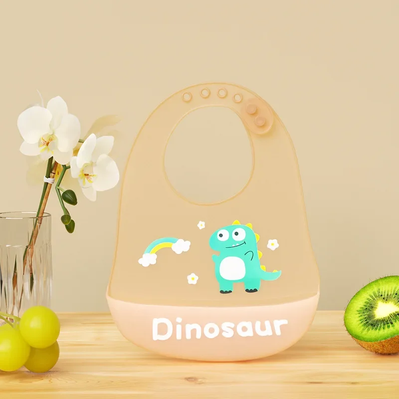 Baby Eating Silicone Bib Waterproof Soft Baby Complementary Food Children's Saliva Feeding Stomach Protection Bib Baby Items