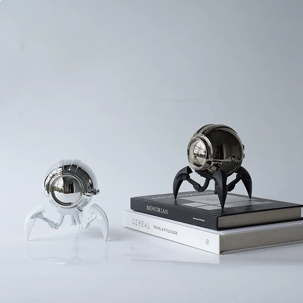 Tech-Infused Astronaut Resin Alien Sculpture Mechanical Creature Decor for Hotel Lobby Club Gift