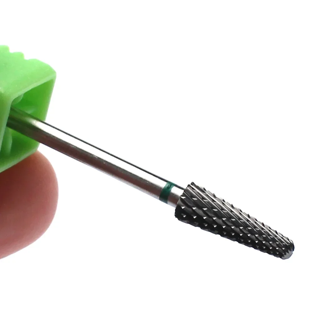 1 Uds. Broca de carburo de tungsteno para uñas, taladros eléctricos para manicura, fresa, aparato de rebabas, limas para uñas, herramientas de pedicura