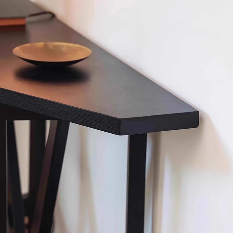 Consolle francese nera Tavolo consolle rustico elegante classico moderno Soggiorno Console minimalista Entrée Meuble Furniture