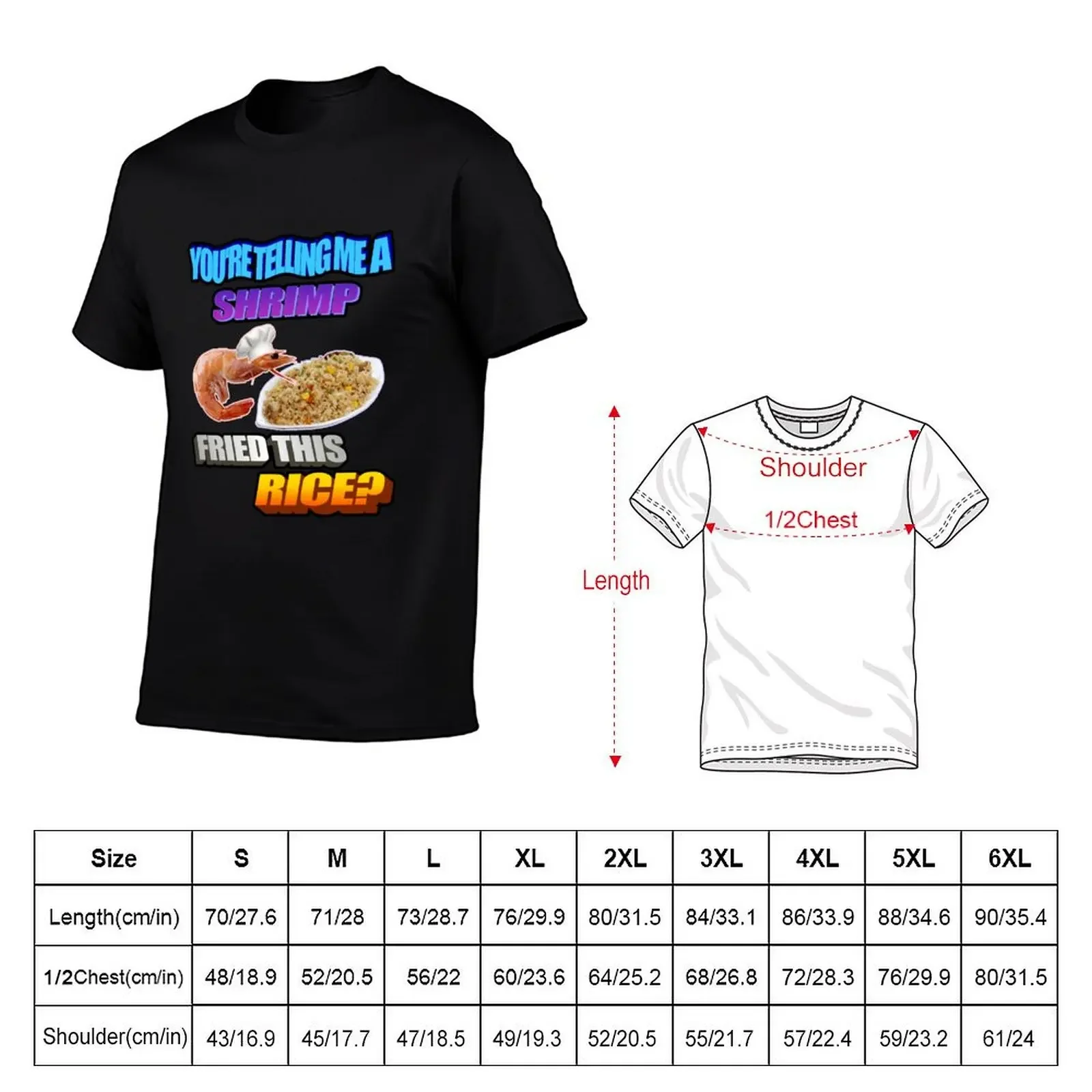 SHRIMP FRIED THIS RICE? T-Shirt blue archive anime graphic shirts Men's cotton t-shirt