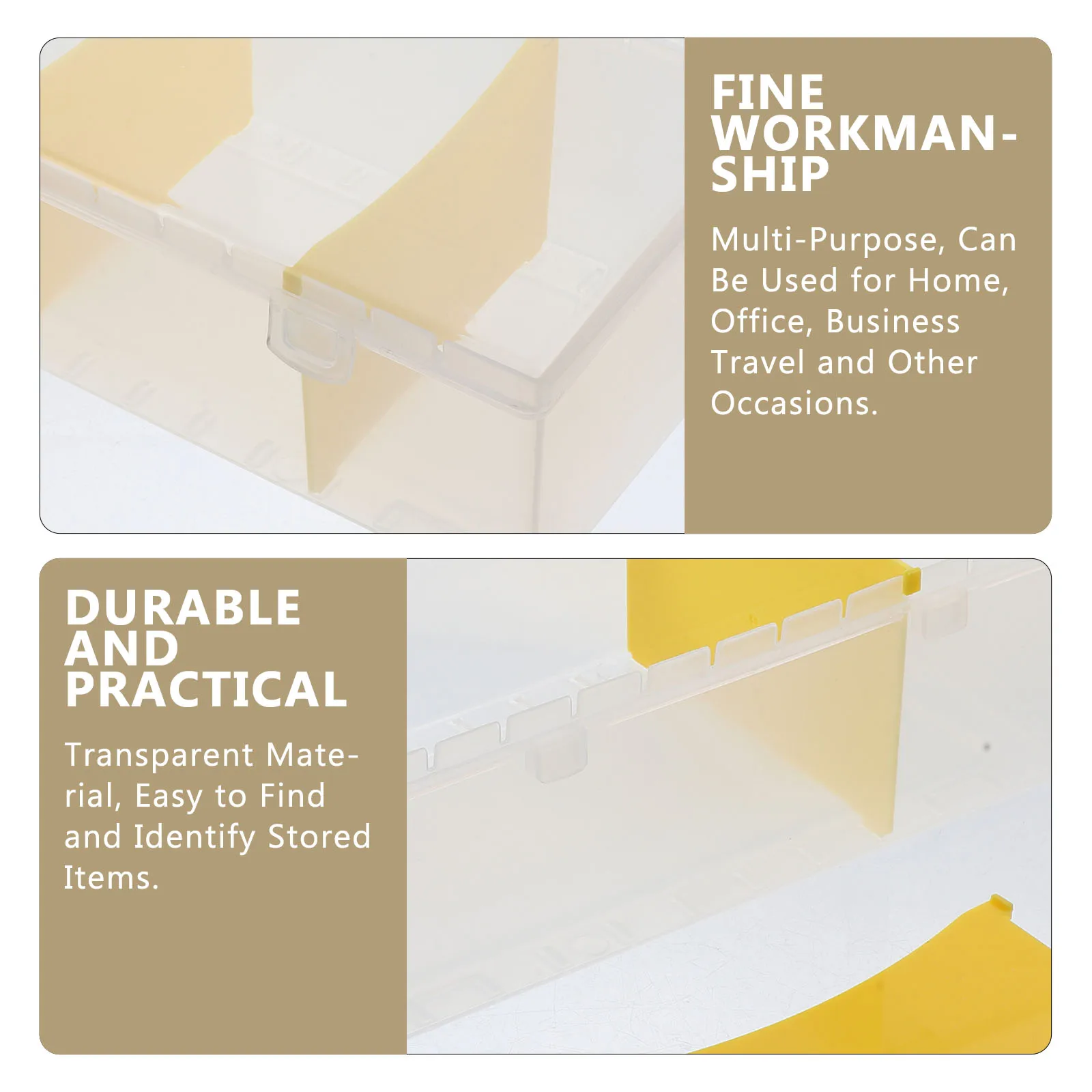 

Organizer Box Transparent Portable Business Card Holder For Desk Office Storage Index Card Container Multi-Function Cards