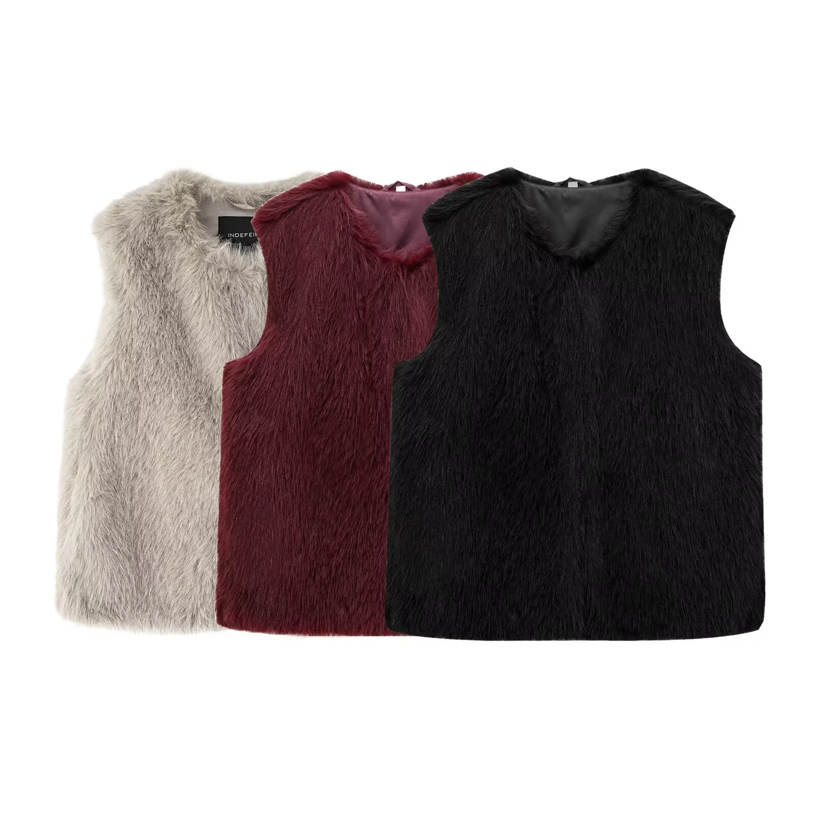 

Indefeir Women's Artificial Fur Effect Vest