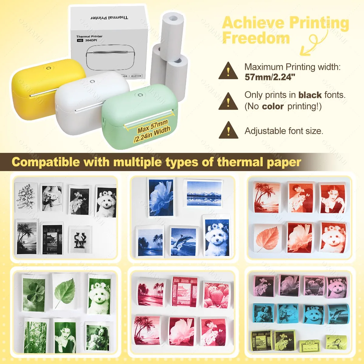 300 ديسيبل متوحد الخواص طابعة حرارية صغيرة للملصقات بلوتوث لا طباعة الحبر المحمولة صانع آلة وضع العلامات لتقوم بها بنفسك اسم ملصق شارة السعر تسمية