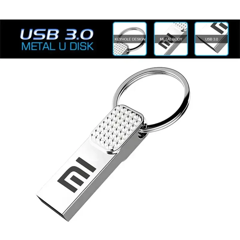 샤오미 메탈 USB 플래시 드라이브, 대용량 휴대용 펜드라이브, USB 3.0, 고속 파일 전송, 방수 U 디스크, 2TB, 신제품