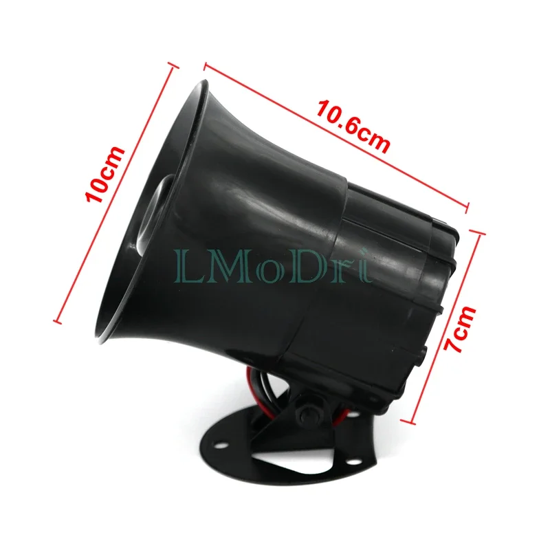 LMoDri Motorcycle Car Security Horn 12V 3 Sounds Van Vehicle Loud Siren For Cars Motorbike Moped Truck Construction Vehicles