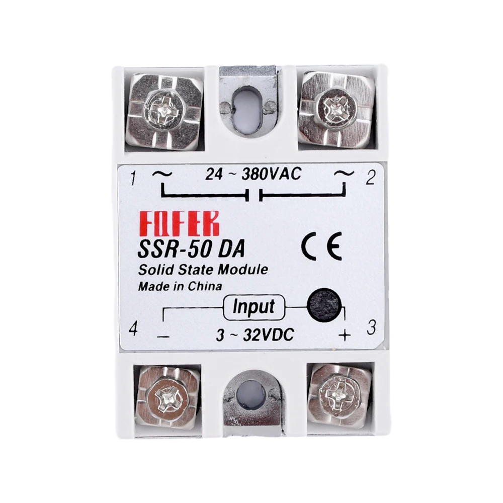 Solid state Relay SSR-10DA SSR-25DA SSR-40DA SSR-50DA 10A 25A 40A 50A actually 3-32V DC TO 24-380V AC SSR 10DA 25DA 40DA 50DA