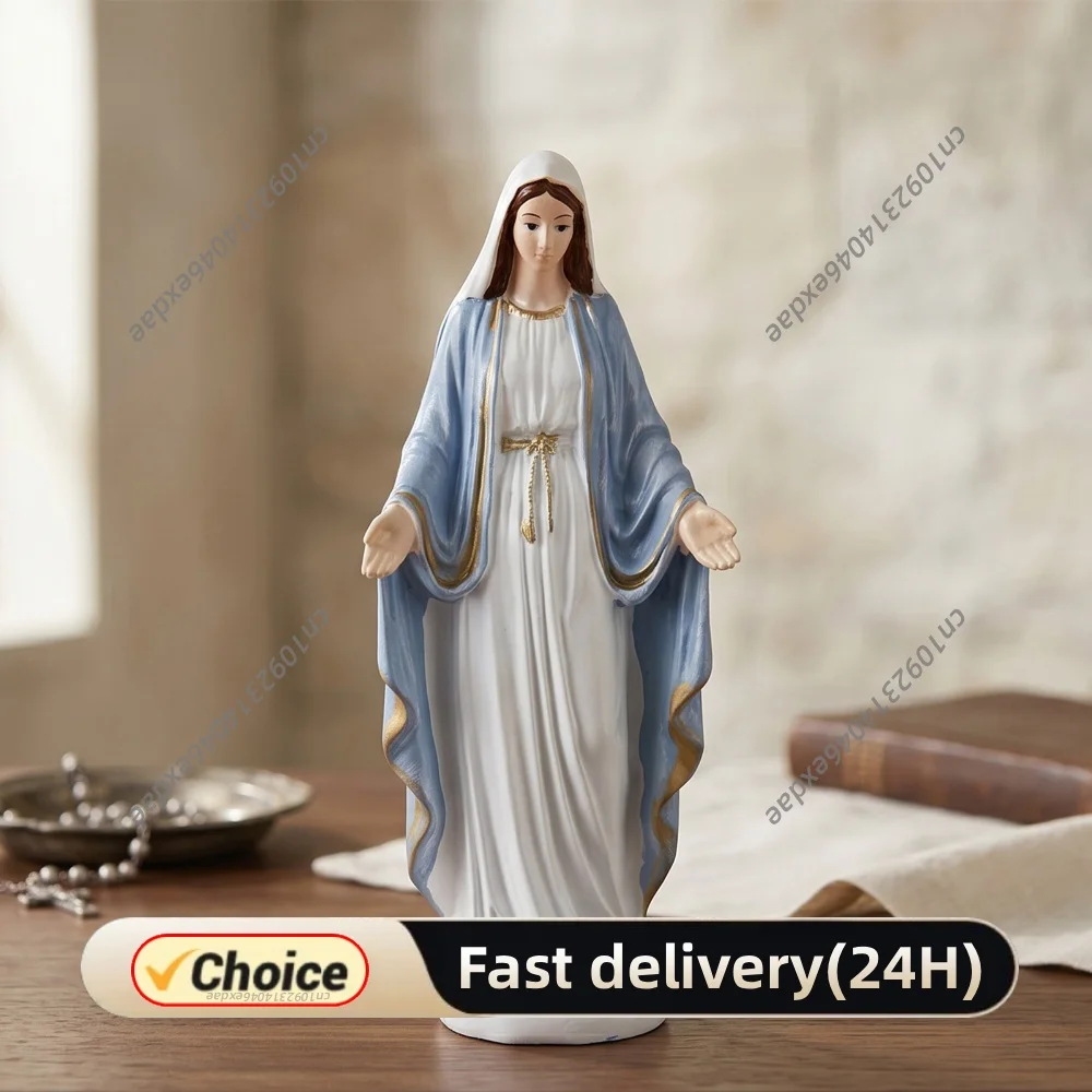 Virgin Mary Statue Resin Our Lady of Guadalupe Figurine Blessed Holy Mother Figure Church Decoration for Home Study Prayer Room