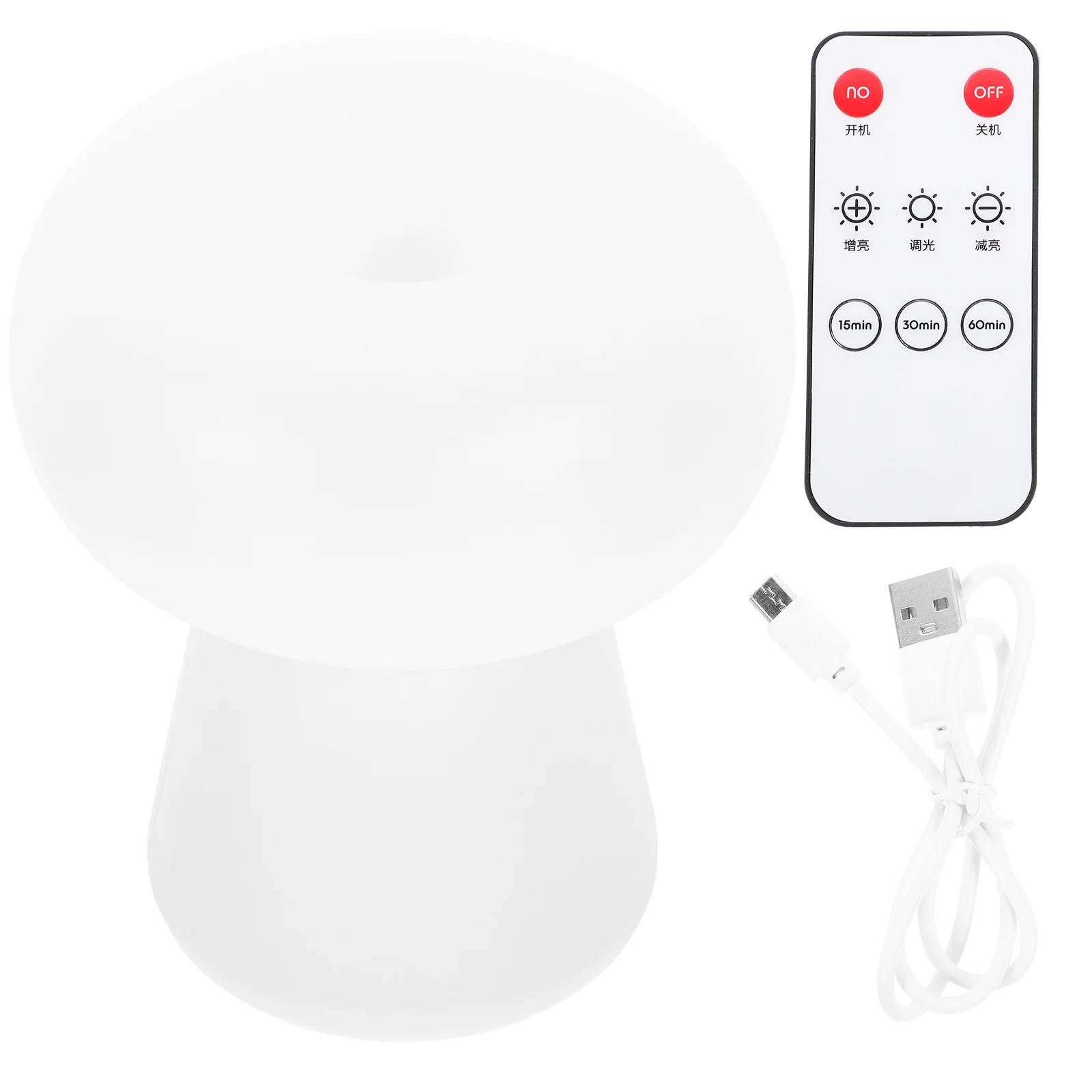 1 مجموعة قابلة للشحن ABS مصباح الليل عن بعد الأبيض ساعة ليد ضوء أباجورة لغرفة الديكور دراسة ساعة الضوء