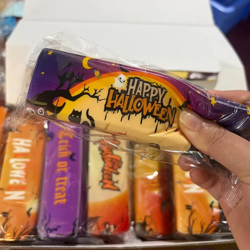 1/3/5 Stück zufällige Halloween-Butterstifte mit Kürbismotiv, fröhlichem Halloween-Aufdruck, zur Stresslinderung, ideales Geschenk für Feiertagspartys – Detail 4