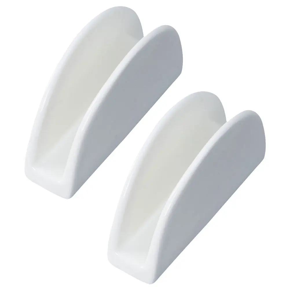 2Pcs Elegant Ceramic Napkin Holder Flat Stable Serviette Stand for Kitchen Dining Room Bathroom Napkin Holders for Tissue view 6