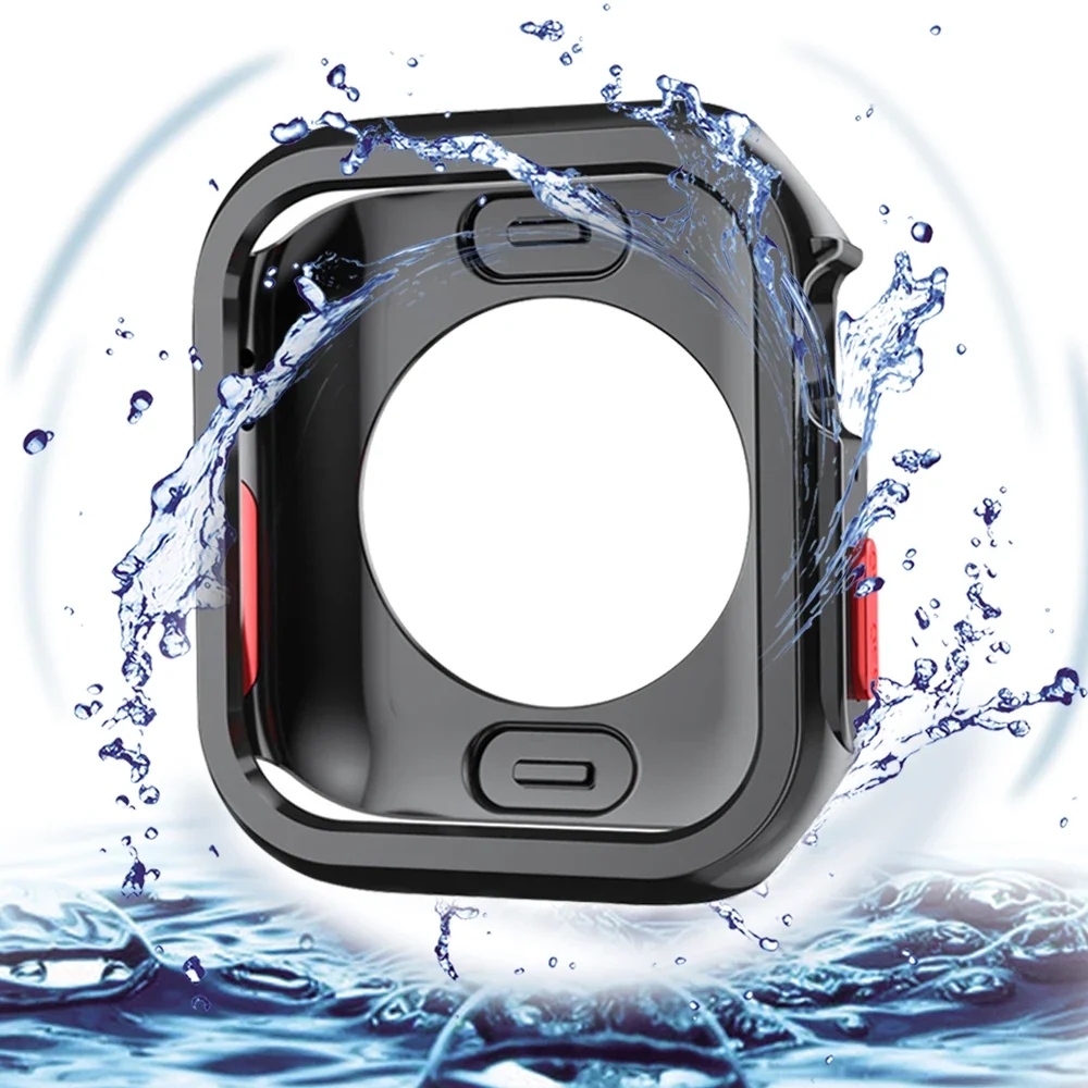 Cover For Apple Watch Case 45mm 41mm 44mm 40mm Screen Protector TPU Soft Bumper Case Accessories For iwatch Series 9 8 7 SE 6 5