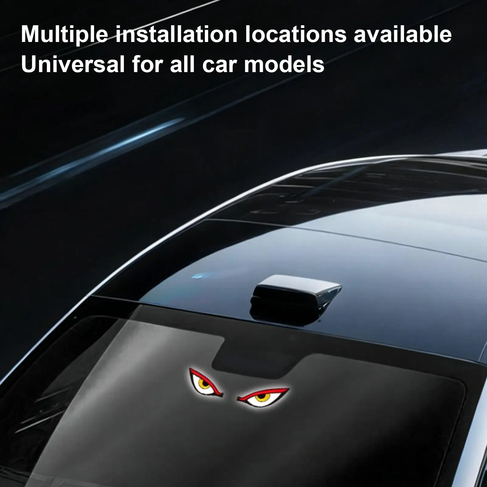 Solar Powered Car Window LED Light Universal Waterproof Windshield Sign Lamp for RV Motorcycle SUV Home Window Decoration