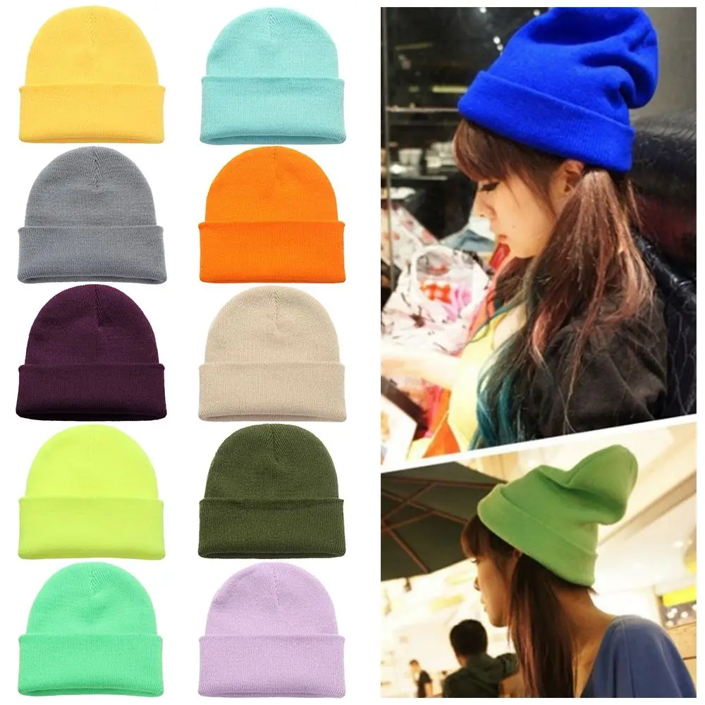 High Quality Ladies Casual Cap Woman/Men Winter Autumn Hats Knitted Beanies Warmer Bonnet Female Beanie Caps